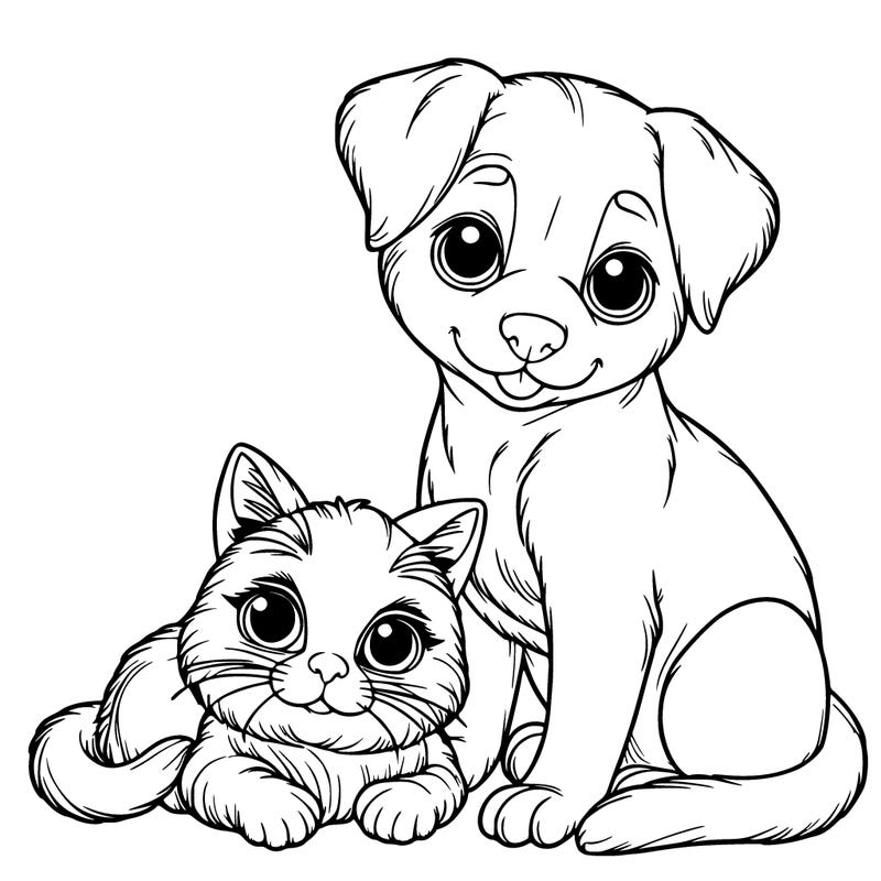 realistic cat and dog