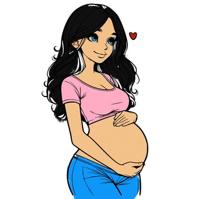realistic pregnant girl