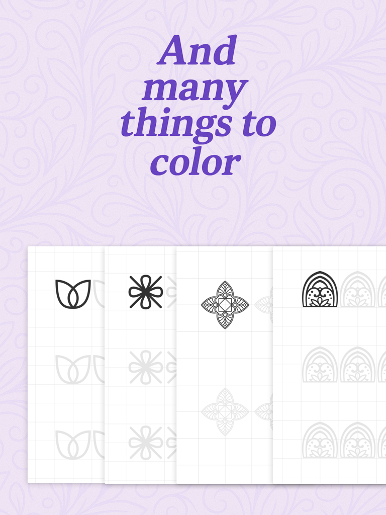 Mandala Art Coloring Patterns - divers modèles de dessins de mandala et floraux sur papier quadrillé