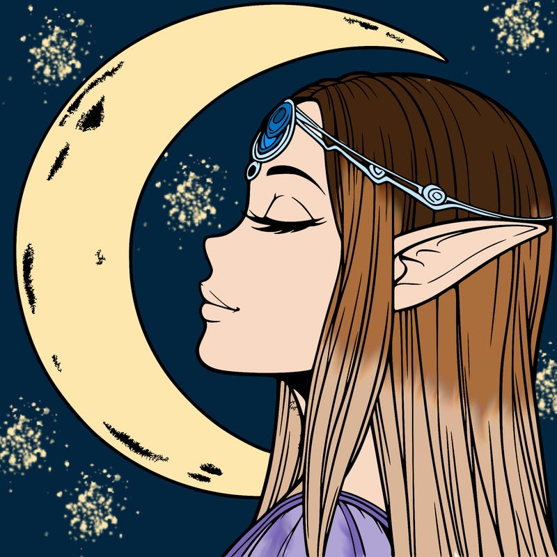 a realistic moon elf