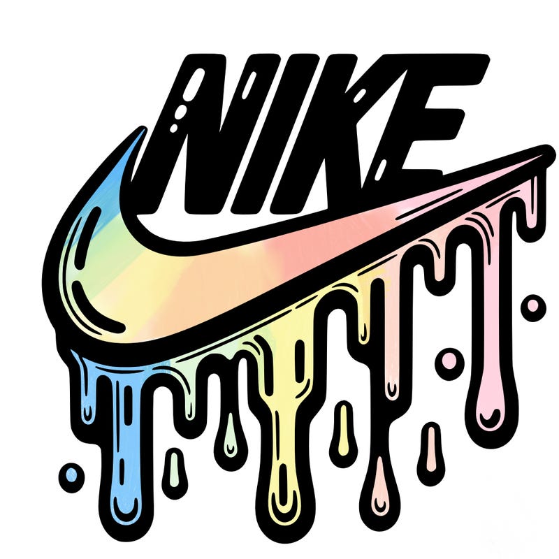 dripping nike logo