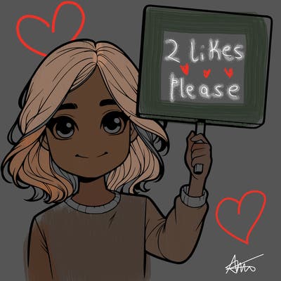 realistic girl holding up a sign