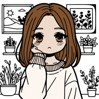 girl with aesthetic background