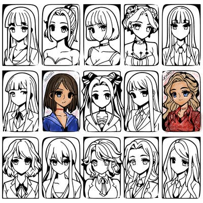 girls that look diffrent anime