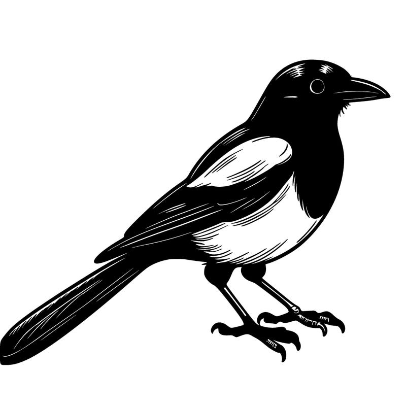realistic magpie
