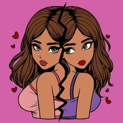 realistic girl split