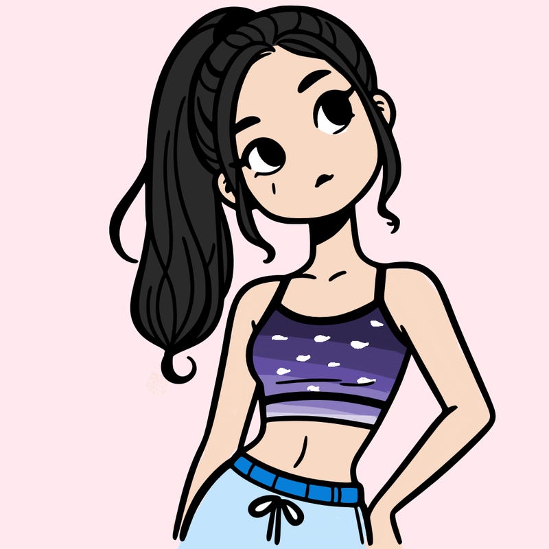 girl in crop top