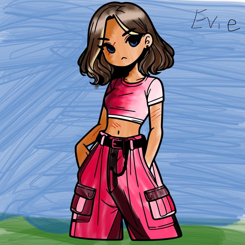 girl with crop top and baggy pants