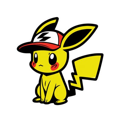 pikachu wearing ash’s hat