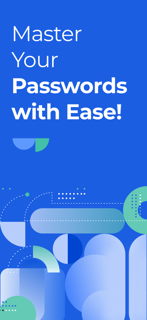 Promotional screen for Authenticator App 8 with the headline Master Your Passwords with Ease.