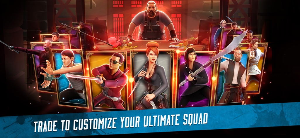 Helden-Charakterkarten und Kaderanpassung in Badlands Champions