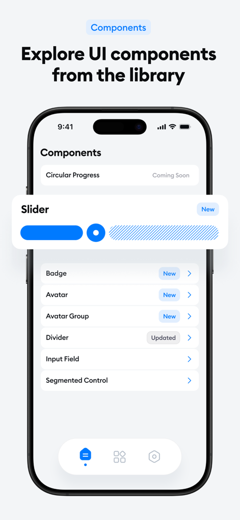 ComponentsKit: develop faster - Liste des composants d'interface utilisateur iOS dans l'application développeur ComponentsKit