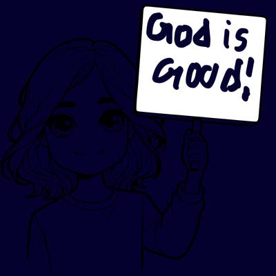 realistic girl holding up a sign