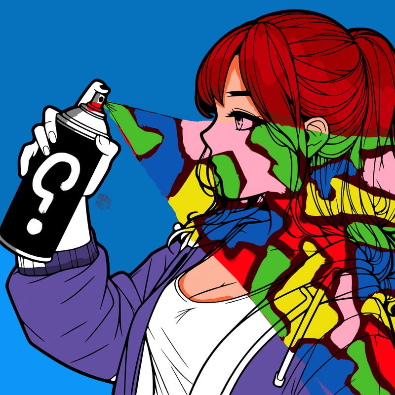 a realistic girl spray, painting