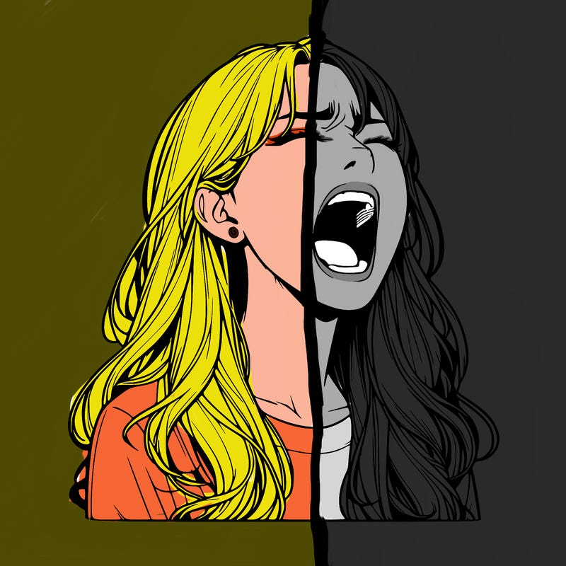 screaming realistic, girl