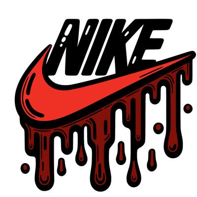 dripping nike logo