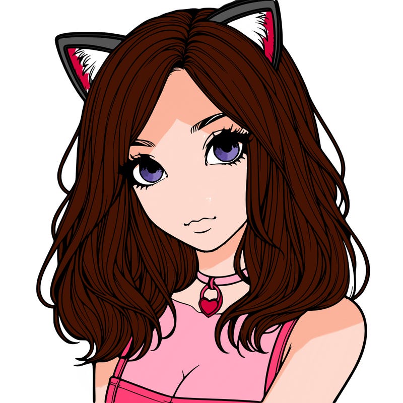 realistic girl with cat ears