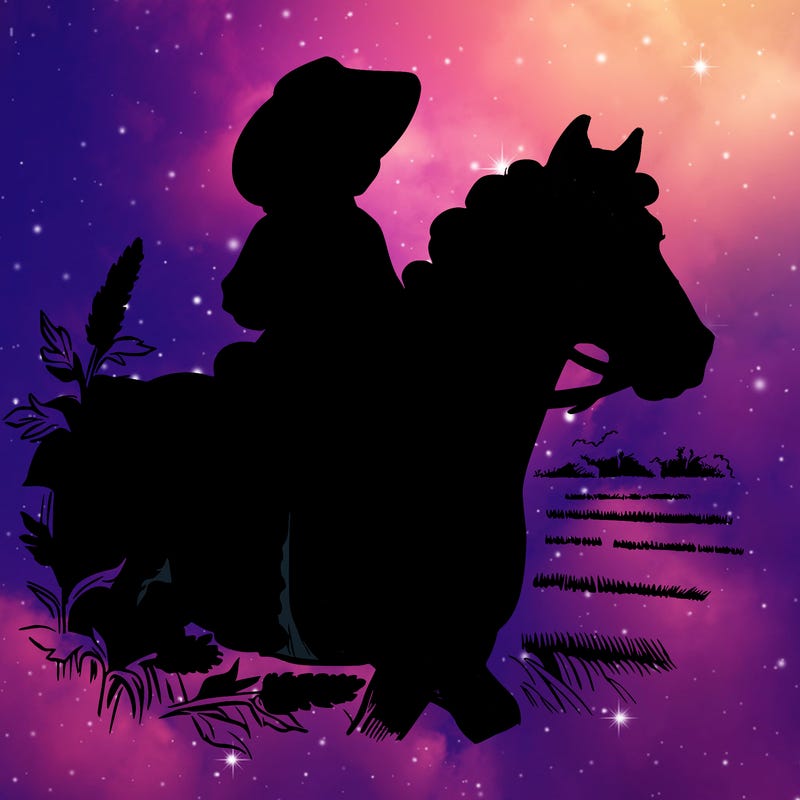 a farmers girl riding a horse, realistic