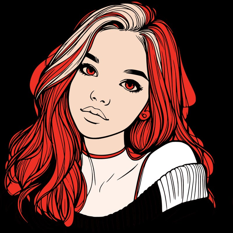 beautiful teenage woman realistic