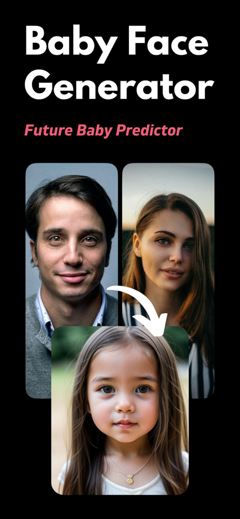 Baby Face Generator: AI Future - AI generator showing a predicted baby face based on photos of two parents