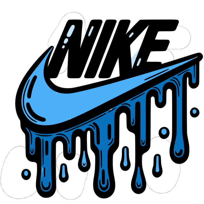 dripping nike logo
