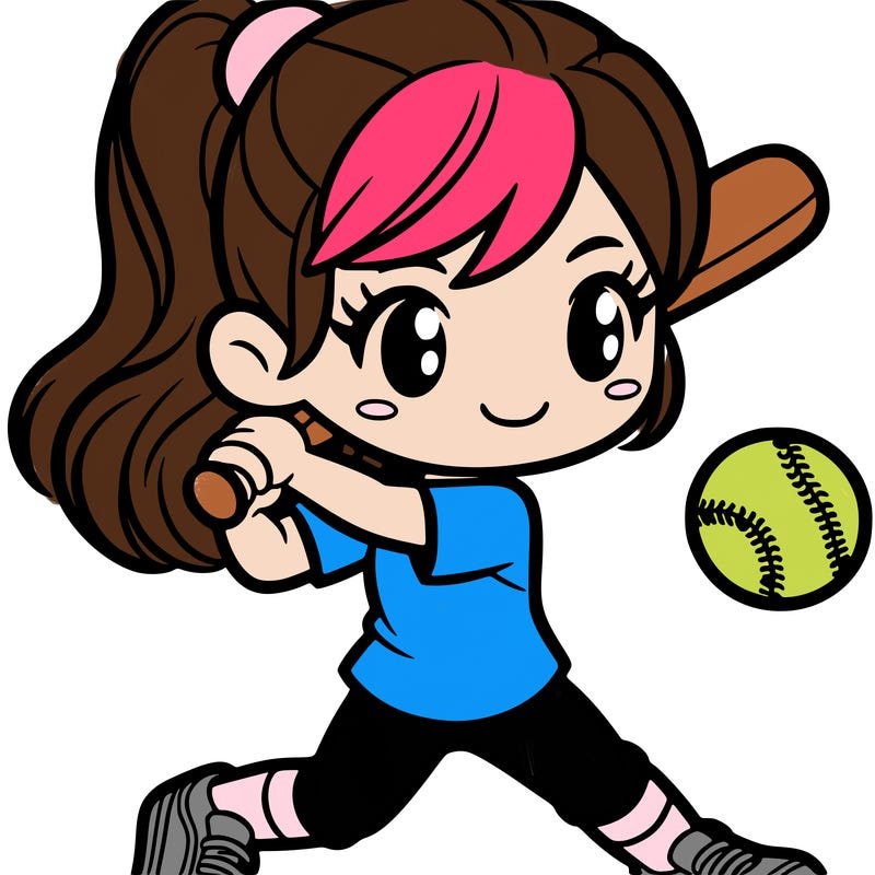 girl playing softball