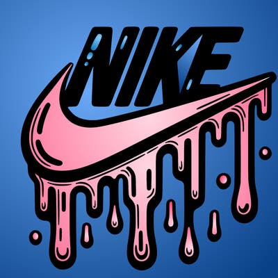 dripping nike logo