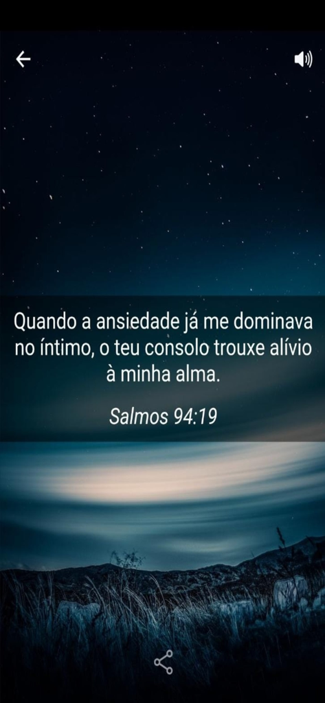 Bible verse about relief from anxiety displayed over a starry night sky background