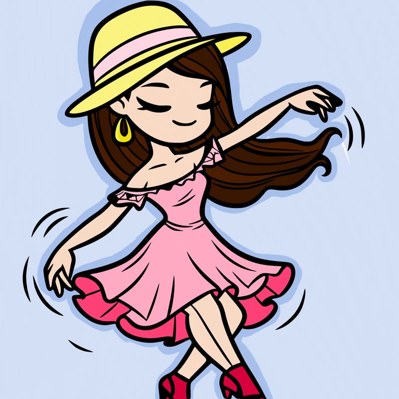 a girl who dances the salsa