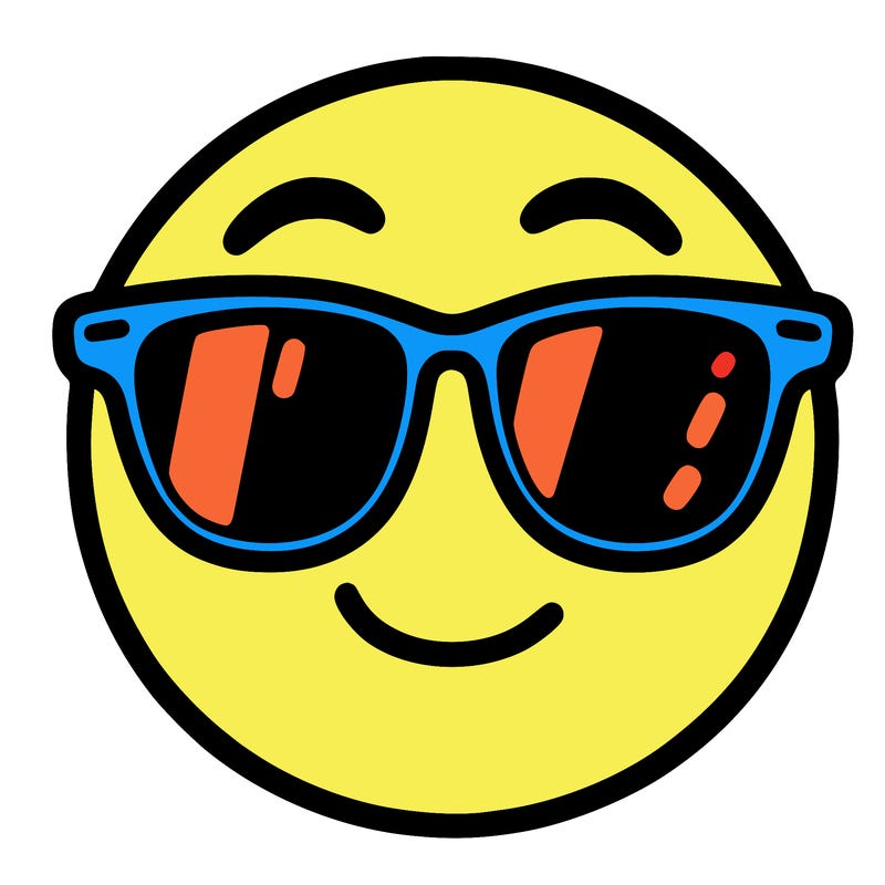 emoji with sunglasses