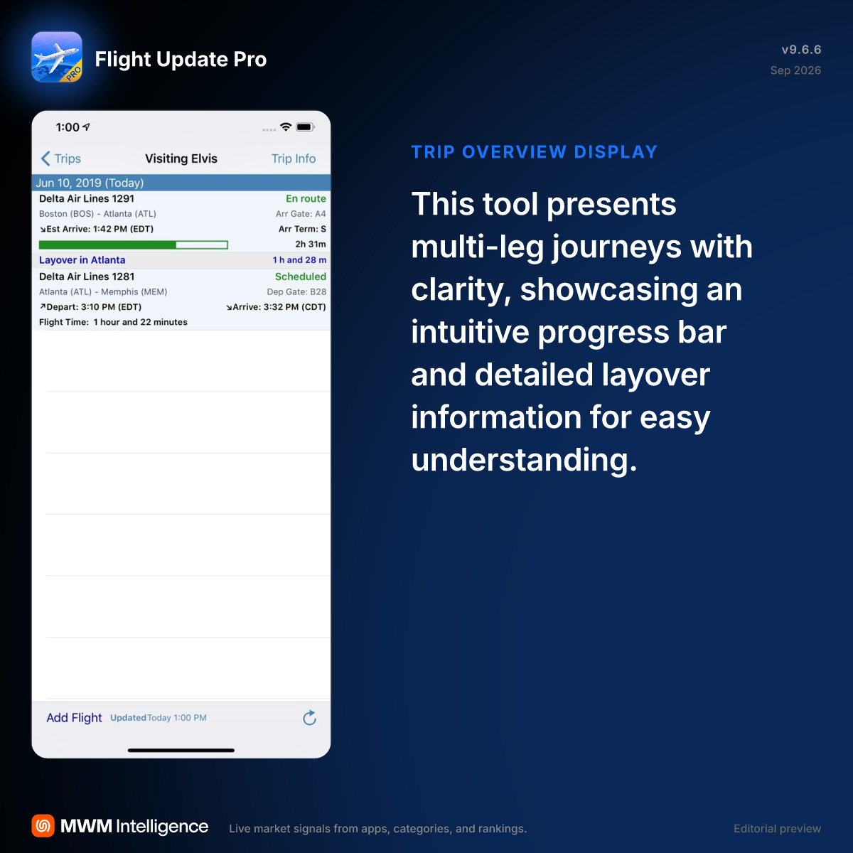 Flight Update Pro - Travel App | MWM