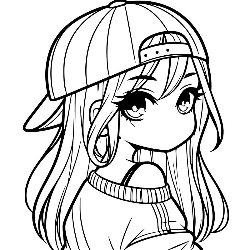 girl with a backward hat on