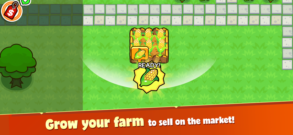 My Boo Town Pocket World Game - Corn crops ready for harvest on a farm in My Boo Town Pocket World Game