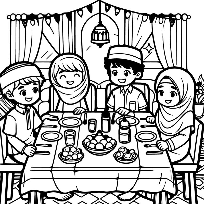 family at the ramadan table