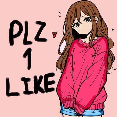 manga teen girl  in a sweater and baggy pants