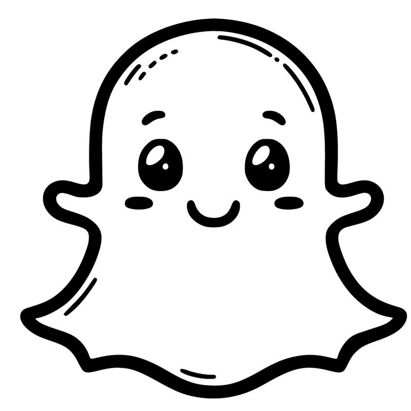 snapchat logo without a face