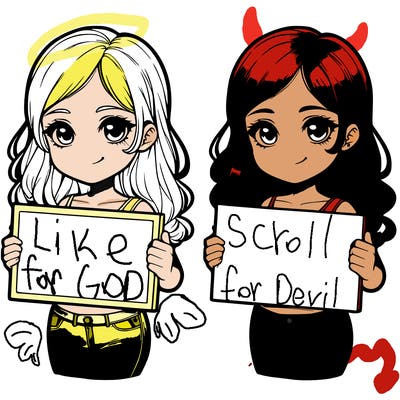 realistic girl holding a sign