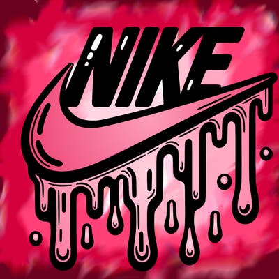 dripping nike logo