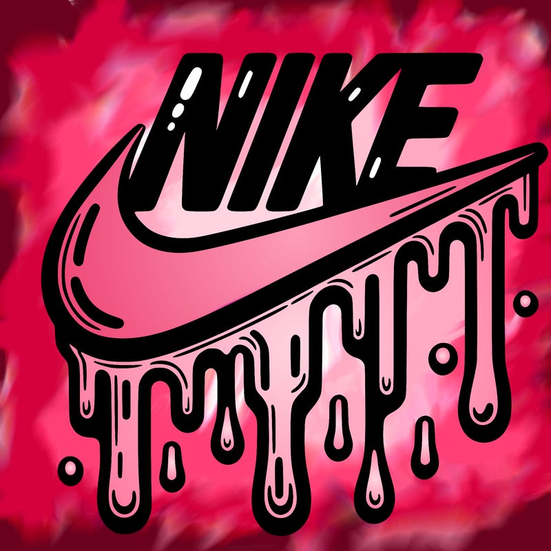 dripping nike logo