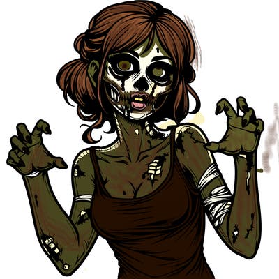 realistic zombie girl