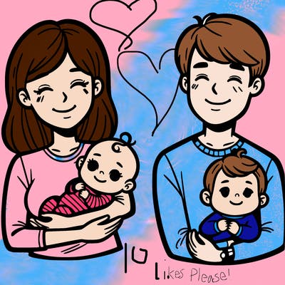 mom and dad and baby