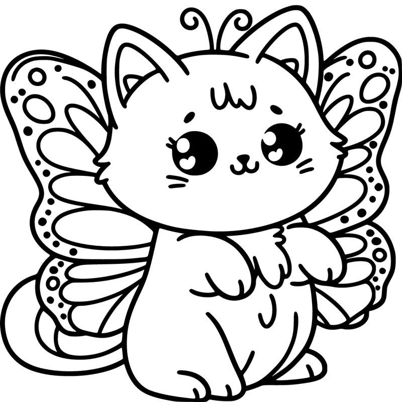 a cat with butterfly wings