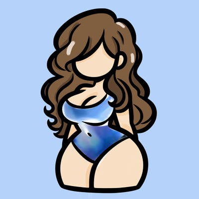 curvy woman with hair