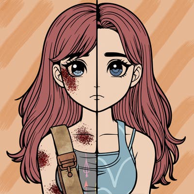 realistic girl split