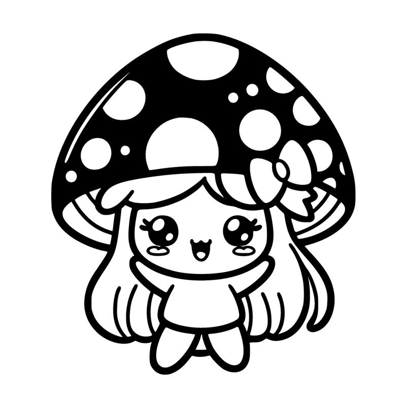 kawaii mushroom girl