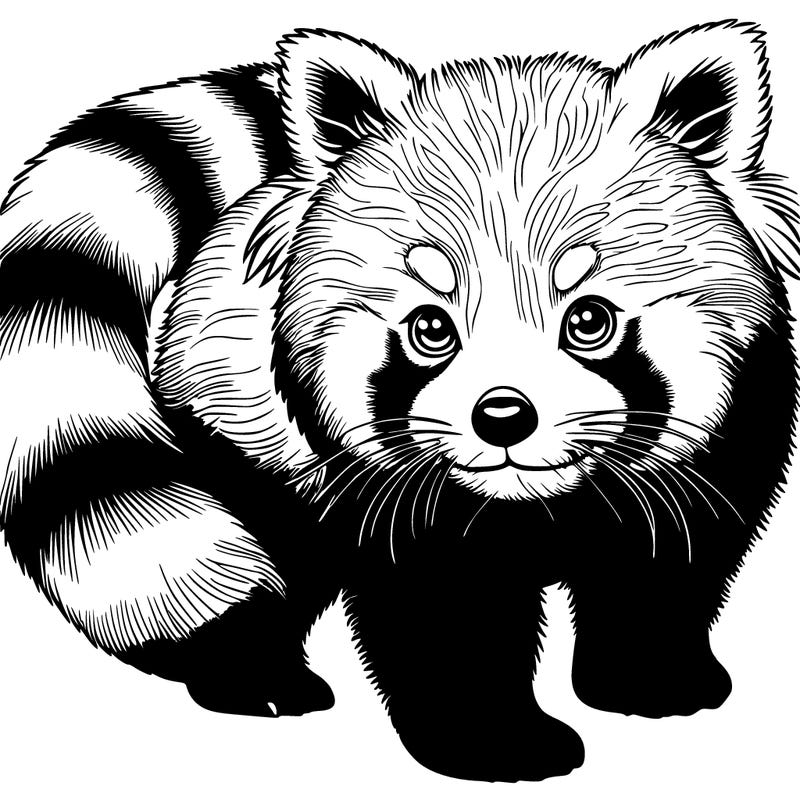 realistic red panda