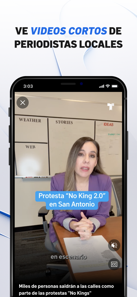 Telemundo 60 San Antonio - Short video report by a local journalist on the Telemundo 60 San Antonio app