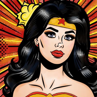 pop art style woman