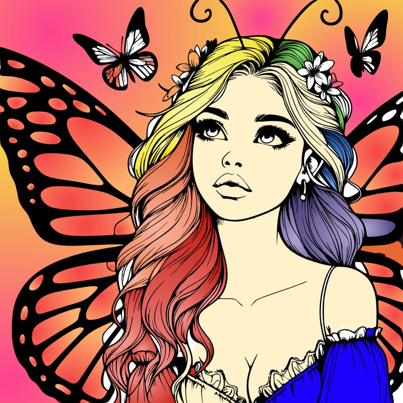 butterfly fairy realistic girl