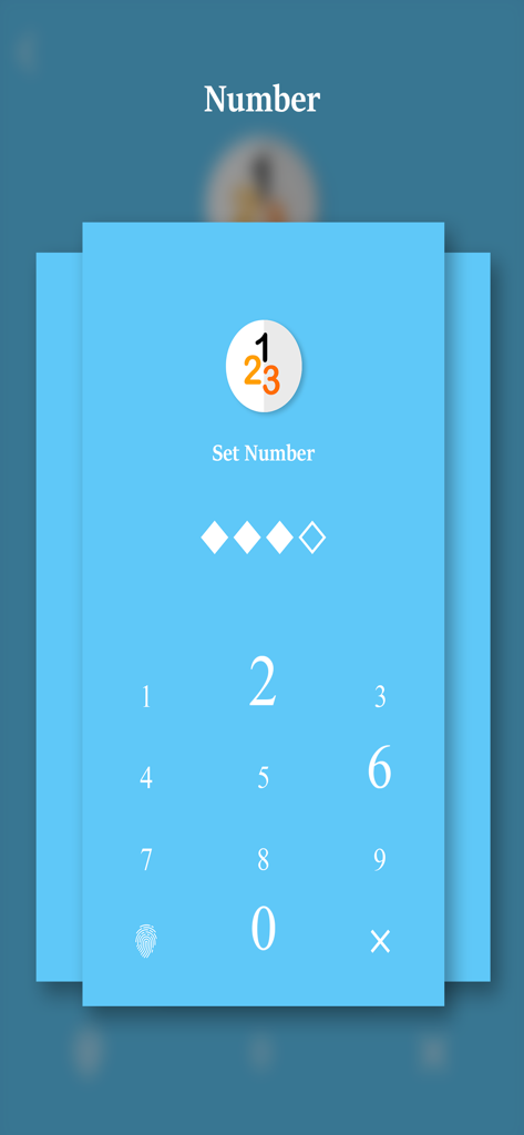 Passcode entry screen for a hidden photo and document vault app